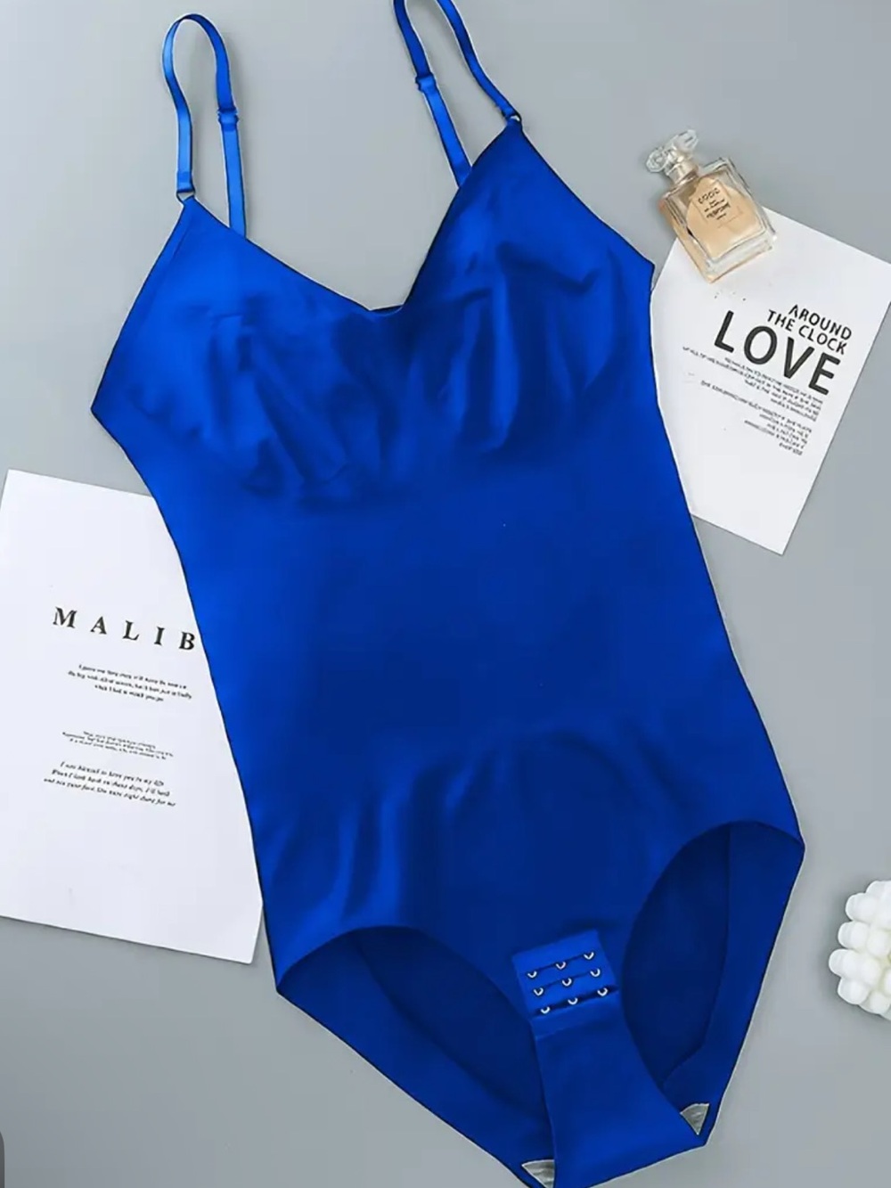 Royal Blue Seamless One-Piece Tummy Control Bodysuit